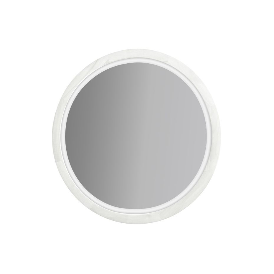 Кругле дзеркало з підсвіткою в дерев'яній рамі StudioGlass FROST WIND light