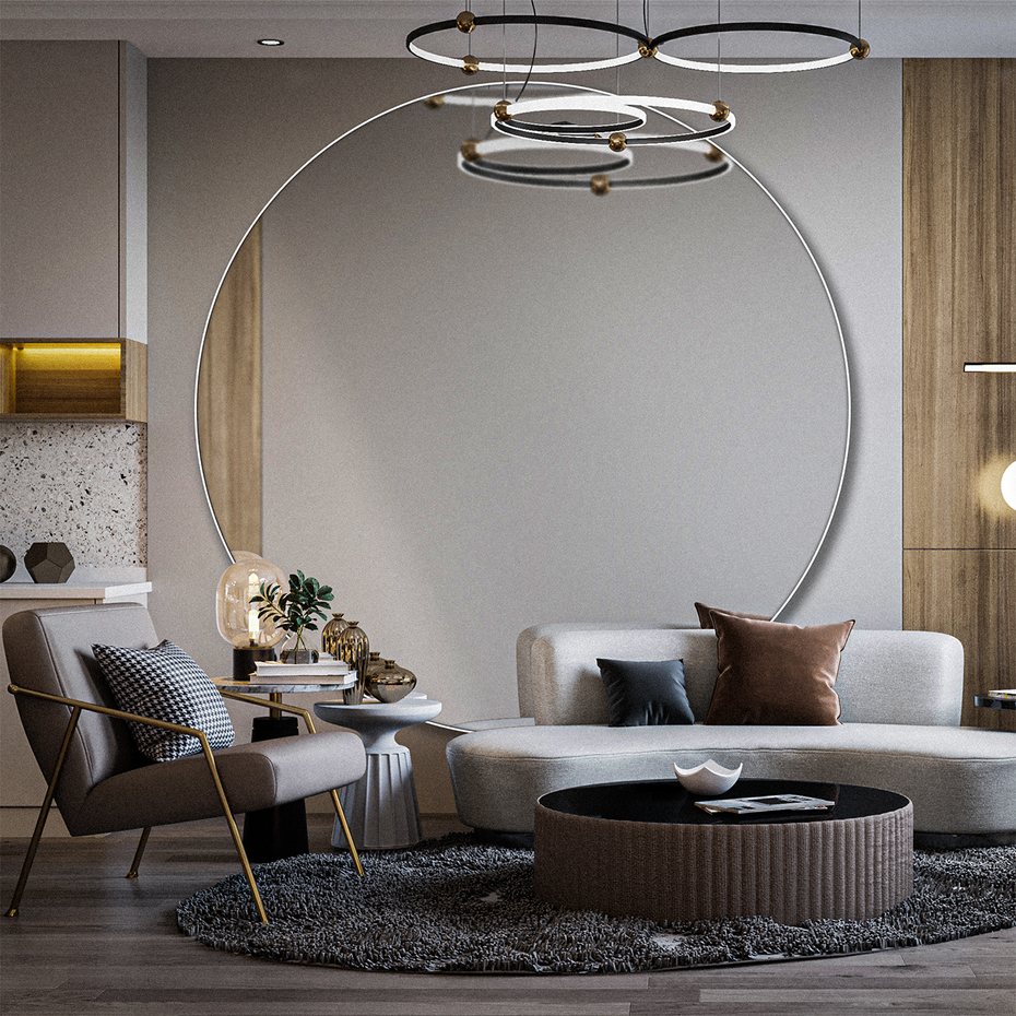 Дзеркало в металевій рамі MEGA MIRROR SHISPARE